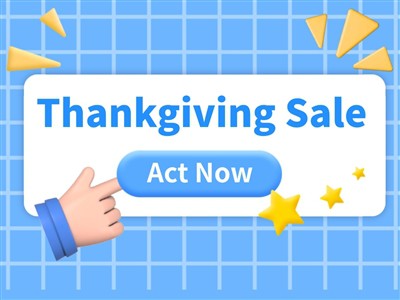 آپ کے پاس تھینکس گیونگ کی خصوصی رعایتیں ہیں — ابھی خریداری کریں!