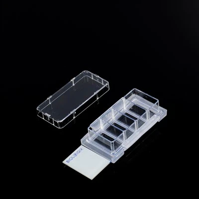 چیمبرڈ سیل کلچر سلائیڈز 4 ویلز